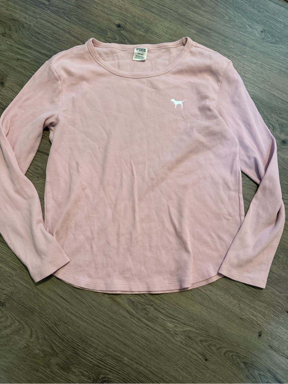 PINK Victoria's Secret Light Pink Long-Sleeve Thermal Top